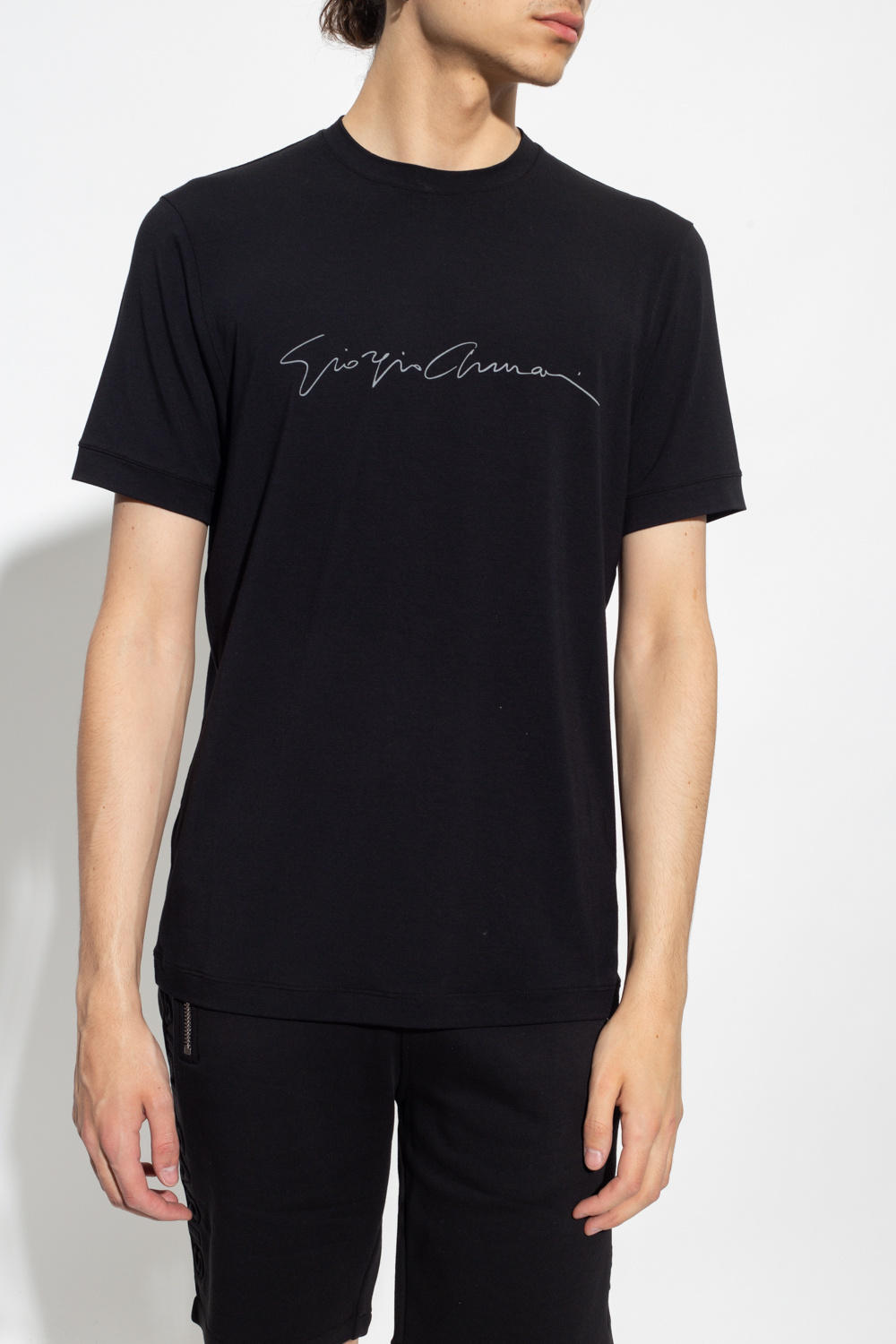 Negro T-shirt with logo Giorgio Armani - Vitkac Spain